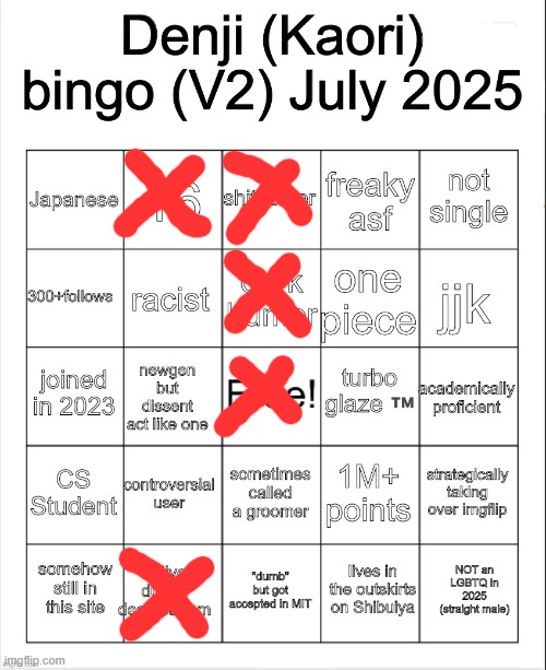 Denji Bingo V2 | image tagged in denji bingo v2 | made w/ Imgflip meme maker