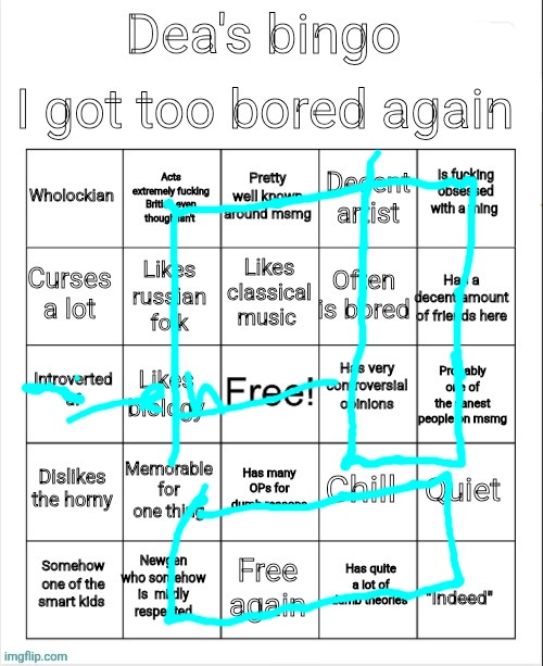 Dea's bingo | image tagged in dea's bingo | made w/ Imgflip meme maker