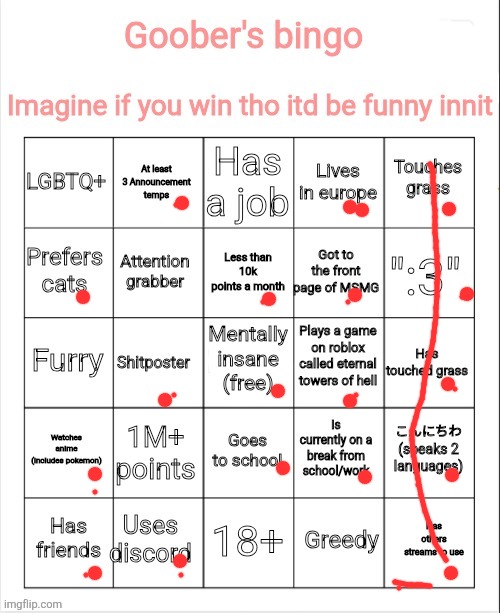 My bingo | image tagged in my bingo | made w/ Imgflip meme maker