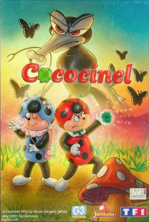 Cococinel 1992 (Cocomiel) french ladybug heroine cartoon TV series | image tagged in cococinel | made w/ Imgflip meme maker