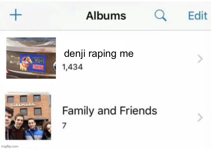 Family and Friends | denji raping me | image tagged in family and friends | made w/ Imgflip meme maker