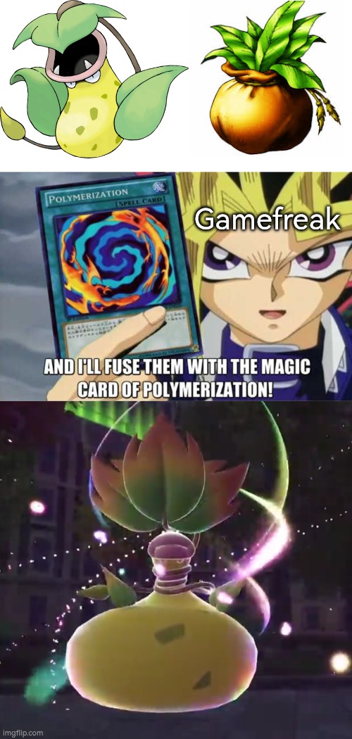 I guess Gamefreak learn it from Dragon Quest. | Gamefreak | image tagged in pokemon za,dragon quest,victreebel | made w/ Imgflip meme maker