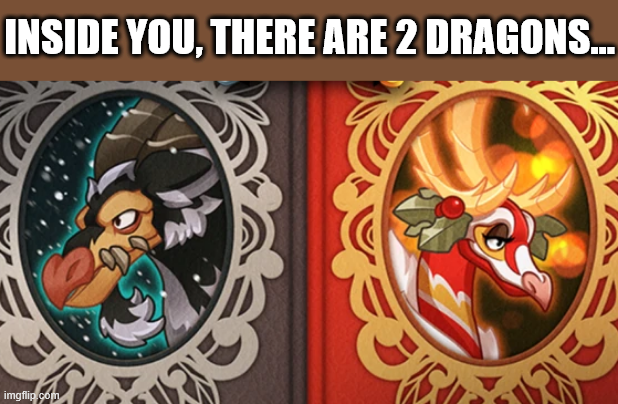 High Quality 2 dragons Blank Meme Template