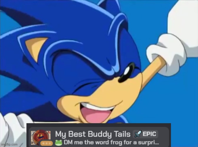 Sonic when Tails is online: | image tagged in sonic the hedgehog | made w/ Imgflip meme maker