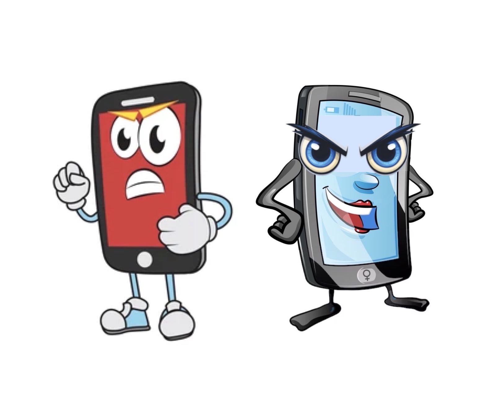 Android vs iPhone Blank Meme Template
