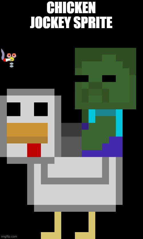 UNDYNE JOCKEY | CHICKEN JOCKEY SPRITE | made w/ Imgflip meme maker