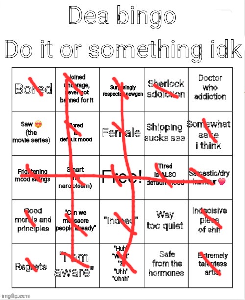 holy shit we be twinning | image tagged in dea bingo | made w/ Imgflip meme maker