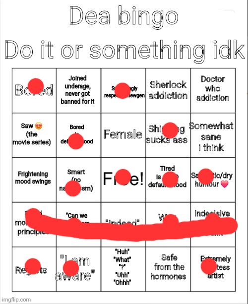 Dea bingo | image tagged in dea bingo | made w/ Imgflip meme maker