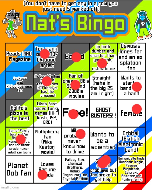 I think I can count | image tagged in nat's bingo updated 2 electric boogaloo | made w/ Imgflip meme maker