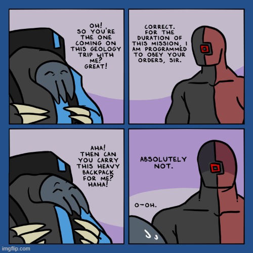 image tagged in stars,alien,robot,heavy,backpack,absolutely not | made w/ Imgflip meme maker
