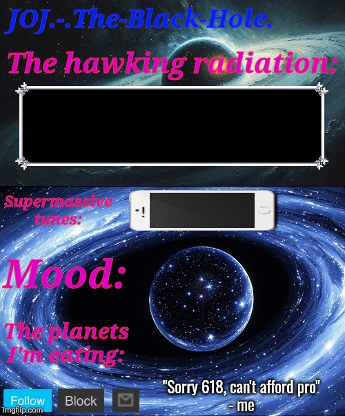 JOJ.-.The-Black-Hole. Announcement template Blank Meme Template