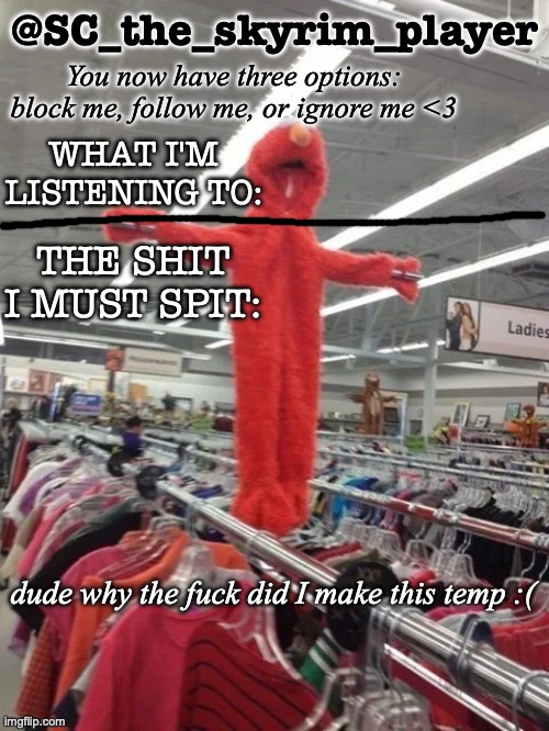 SC's new and lame temp >:3 Blank Meme Template