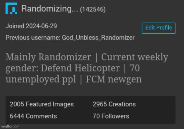added weekly gender where i add funny shit instead of gayshit | made w/ Imgflip meme maker