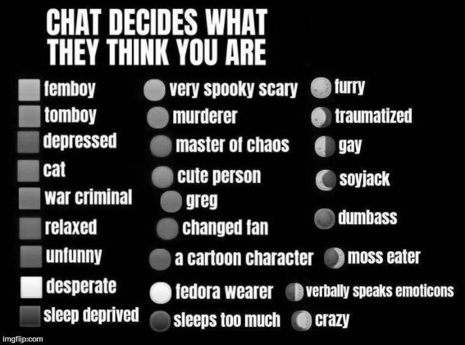 colorblind take | image tagged in chat decides what they think you are | made w/ Imgflip meme maker
