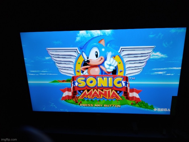 Sonic Mania Title Screen | image tagged in sonic mania title screen | made w/ Imgflip meme maker