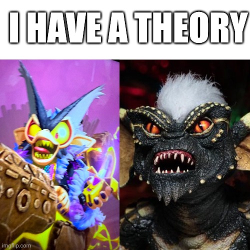 Why does void kong in donkey kong bananza look like spike from gremlins | I HAVE A THEORY | image tagged in gremlins,donkey kong,game theory | made w/ Imgflip meme maker