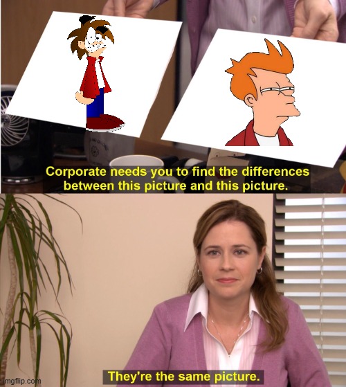 fry is his evil twin | image tagged in memes,they're the same picture,futurama fry,miracle,machine | made w/ Imgflip meme maker