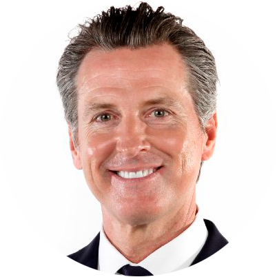 Gavin Newsom circle Blank Meme Template