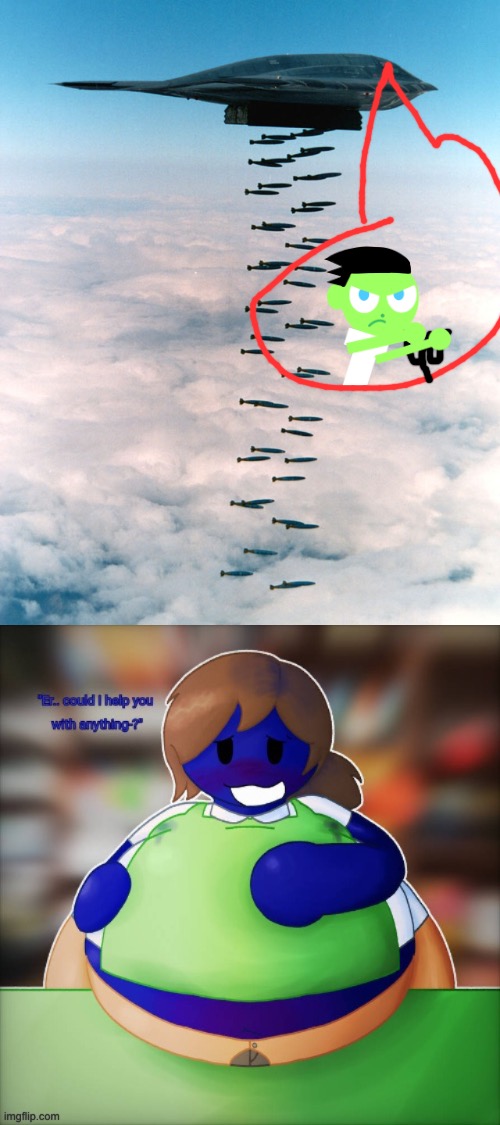 Title | image tagged in b2 bombing run,inflation,pbs kids,airplane | made w/ Imgflip meme maker