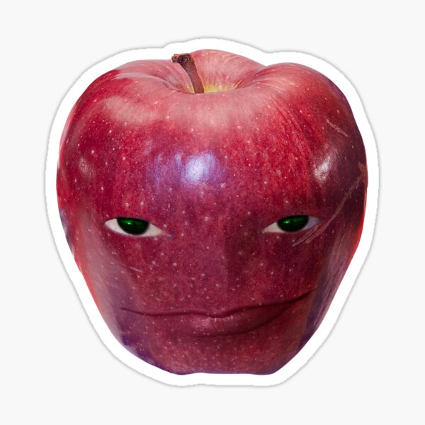 Manzana con cara Blank Meme Template