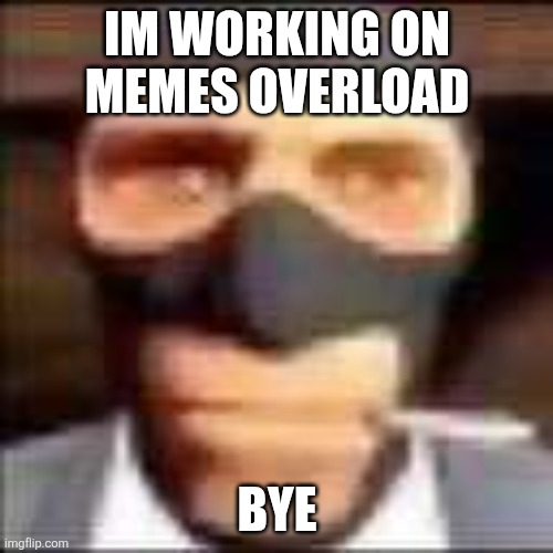 spi | IM WORKING ON MEMES OVERLOAD; BYE | image tagged in spi | made w/ Imgflip meme maker