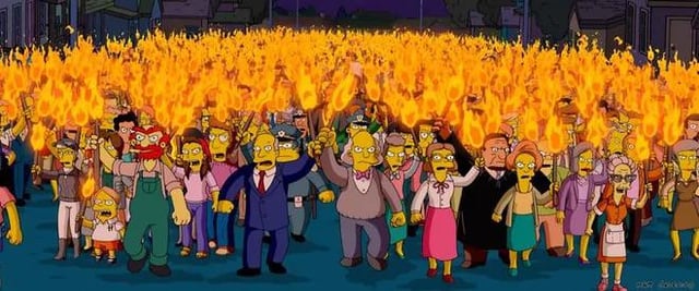 Multitud enojada Simpson Blank Meme Template