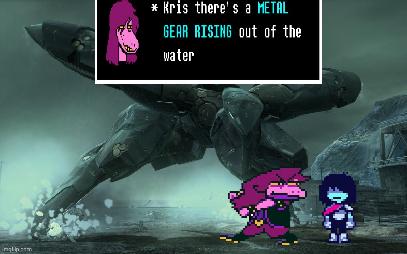 There's a metal gear rising revengeance out of the water | made w/ Imgflip meme maker