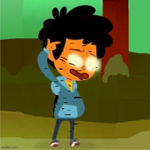 Pibby Max from Camp Camp | image tagged in spent a month on this,its all my own work | made w/ Imgflip meme maker