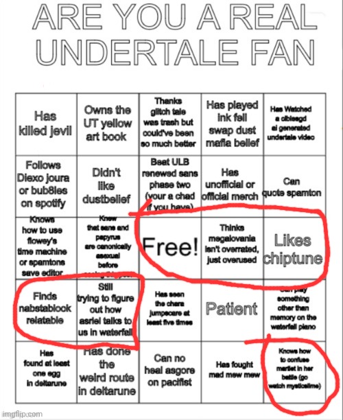 .... Ow... (I have only played a small bit of chap 1 and beat yellow twice) | image tagged in undertale bingo | made w/ Imgflip meme maker