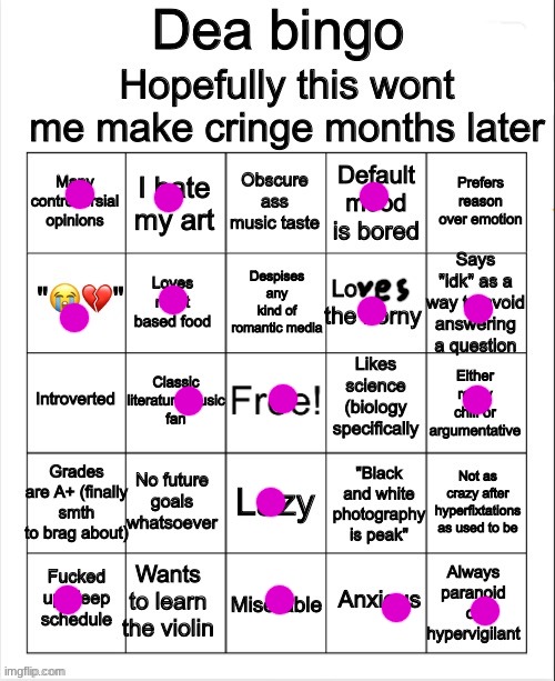 okay | image tagged in dea bingo | made w/ Imgflip meme maker