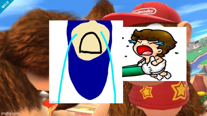 Donkey kong & diddy kong Crying Blank Meme Template