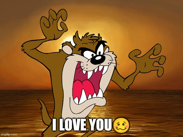 Taz Loves You | I LOVE YOU🥴 | image tagged in love | made w/ Imgflip meme maker
