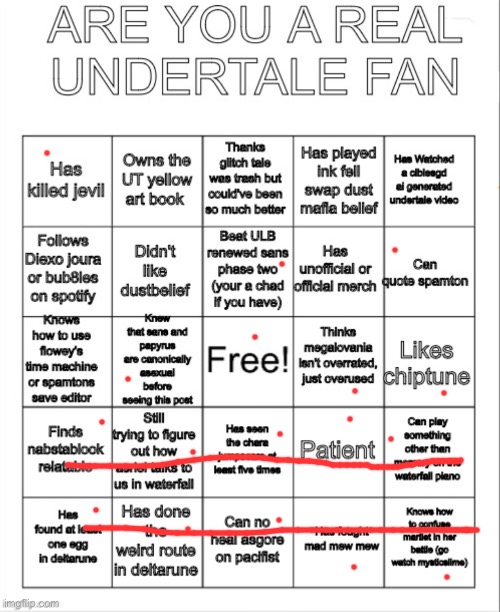 I did it | image tagged in undertale bingo | made w/ Imgflip meme maker