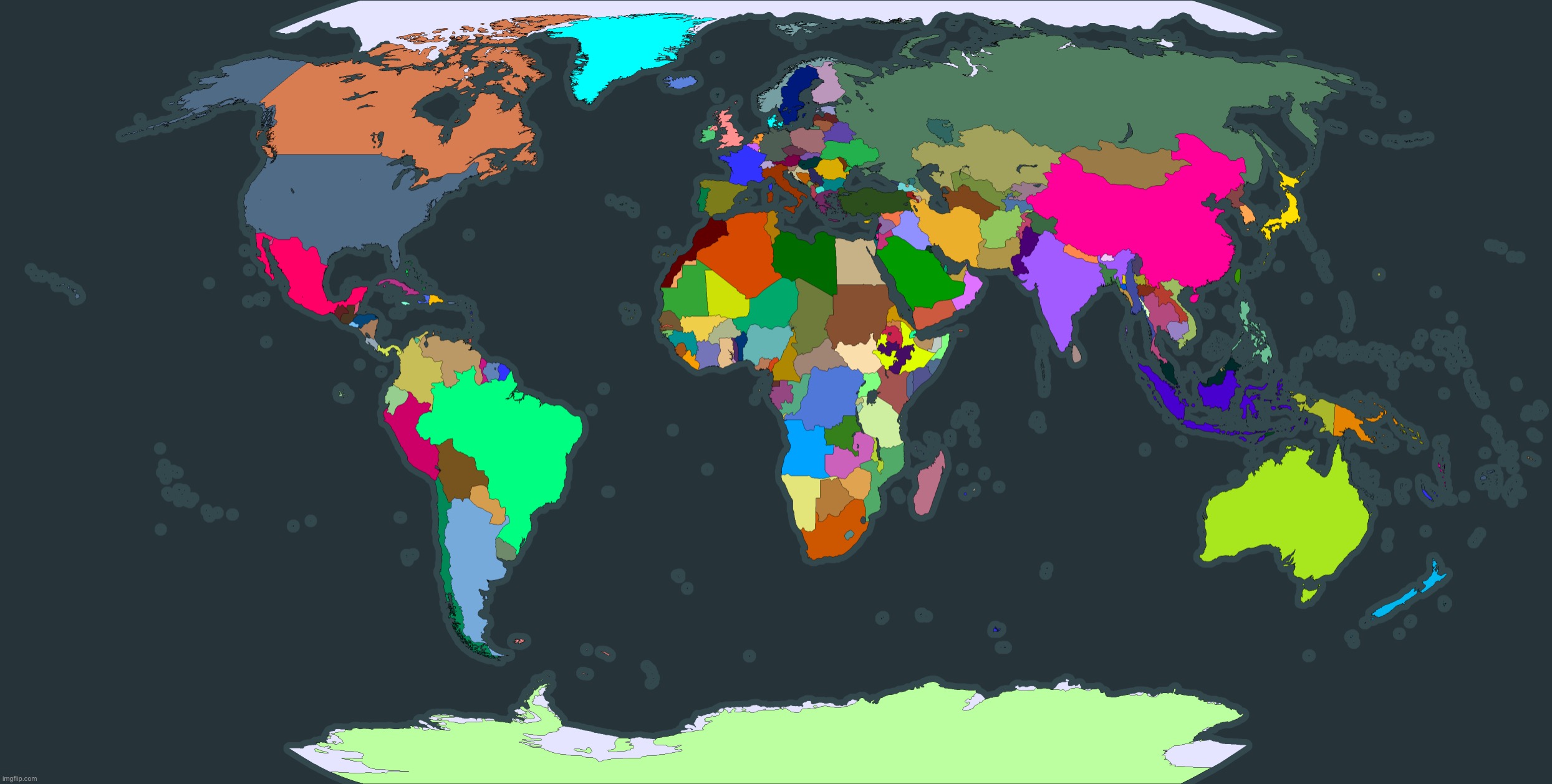 World map but Germany lost WW2 | image tagged in world map | made w/ Imgflip meme maker