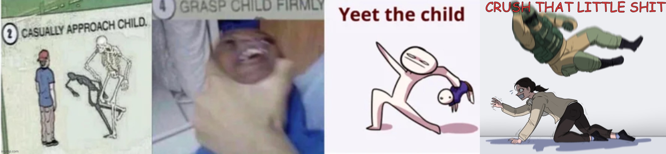 casually approach child extented Blank Meme Template