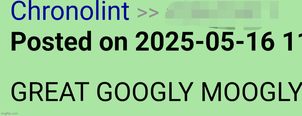 GREAT GOOGLY MOOGLY Blank Meme Template