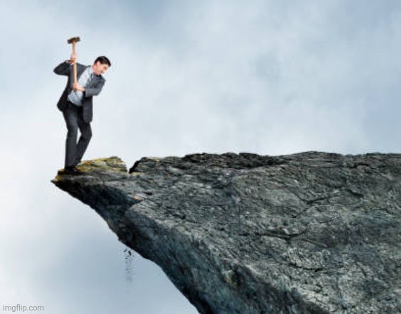 man breaking cliff | image tagged in man breaking cliff | made w/ Imgflip meme maker