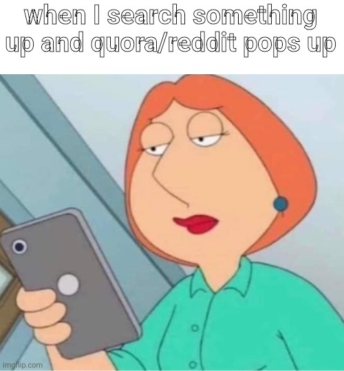 when I search something up and quora/reddit pops up | made w/ Imgflip meme maker