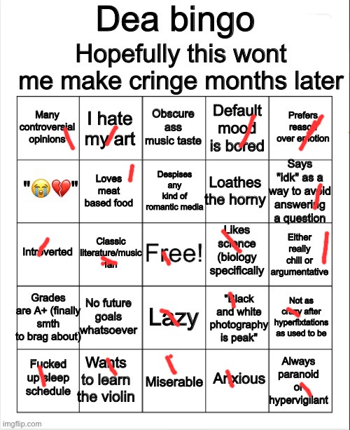 ..... | image tagged in dea bingo | made w/ Imgflip meme maker