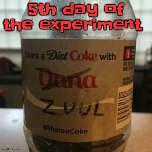 there is no diet, only zero | 5th day of the experiment | image tagged in there is no diet only zero | made w/ Imgflip meme maker