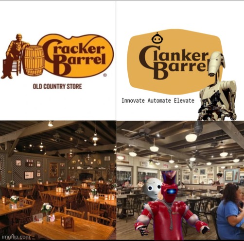 clanker barrel | made w/ Imgflip meme maker