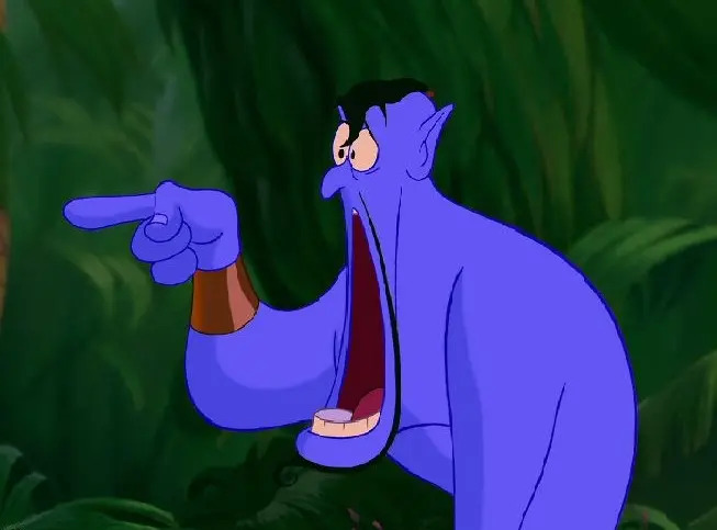 Genie reaction image 1 Blank Meme Template