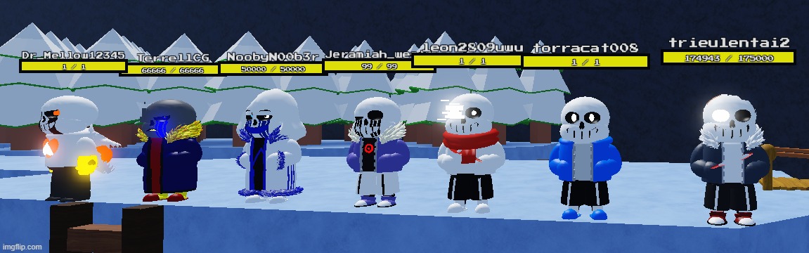 Me and some other versions of sans | made w/ Imgflip meme maker