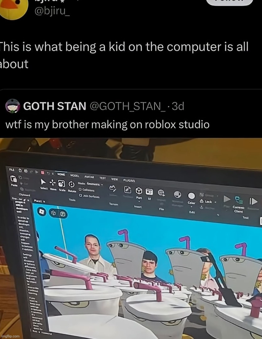 Your brother is the next hideo Kojima. (Anyway in the future if someone finds this game, link it to me) | made w/ Imgflip meme maker