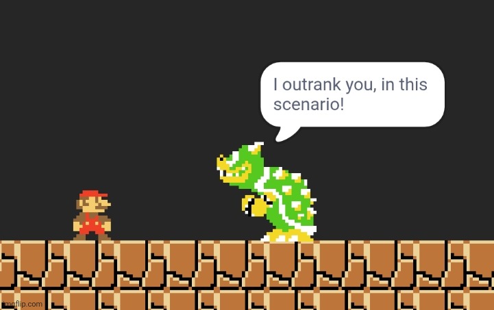 ㅤ | image tagged in i outrank you in this scenario,mario,bowser,scratch | made w/ Imgflip meme maker