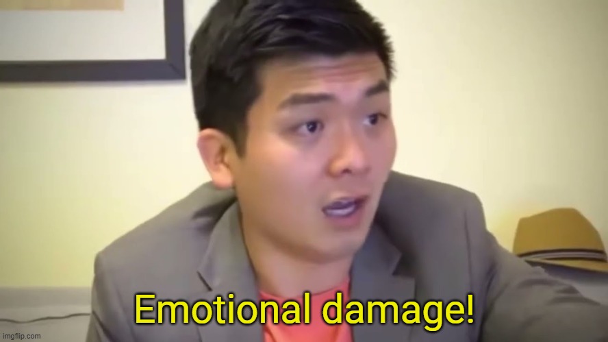 Emotional damage! (bottom text) | image tagged in emotional damage bottom text | made w/ Imgflip meme maker