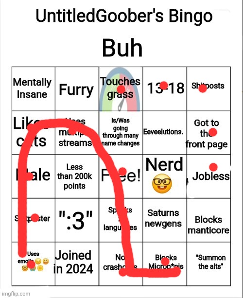 UntitledGoober's Bingo | image tagged in untitledgoober's bingo | made w/ Imgflip meme maker