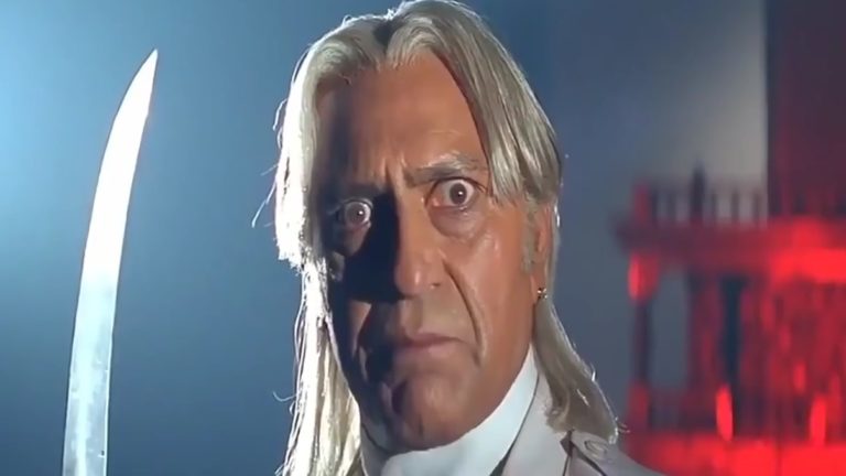 Oyeeeeee madarchod Amrish Puri meme Blank Meme Template