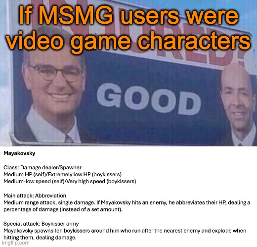 User #48, once I reach 50 users a huge change will be made | If MSMG users were video game characters | image tagged in injured good announcement | made w/ Imgflip meme maker