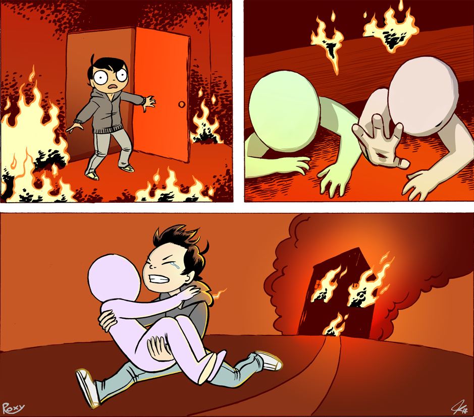 Burning House Blank Meme Template